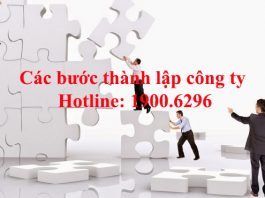 Các bước thành lập công ty tnhh